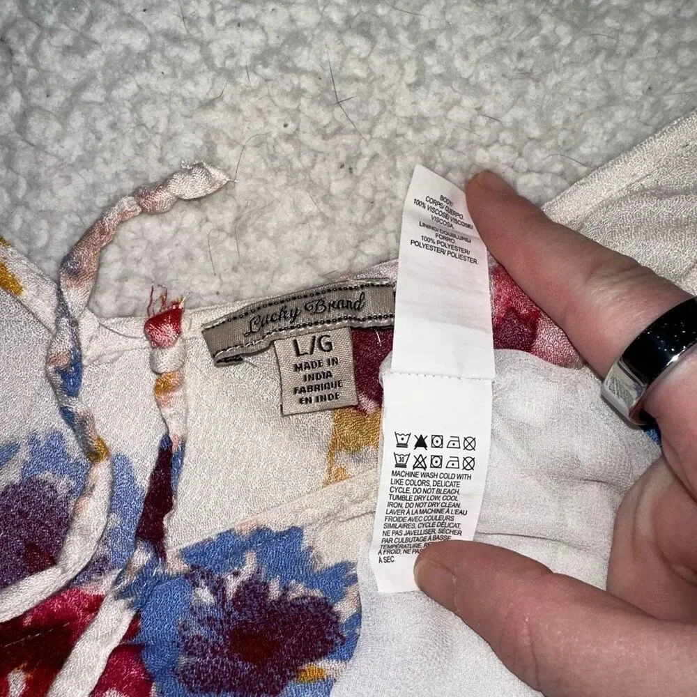 Lucky Brand Women’s Floral Tank Top Maxi Dress Size Large EUC - Picture 7 of 12